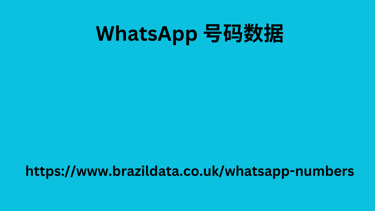 WhatsApp 号码数据